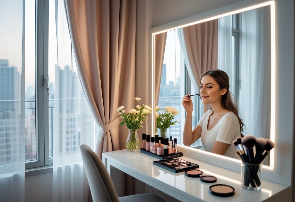 Sådan skaber du det perfekte makeup-område med gardiner i byen